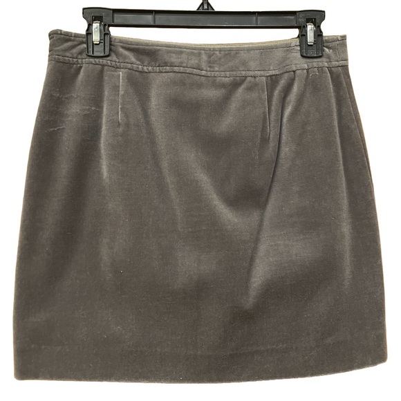 Banana Republic Velvet Charcoal Buttoned Mini Skirt - Picture 4 of 11